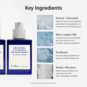 Dr.Althea watery serum swatch illustrating lightweight hydration feel