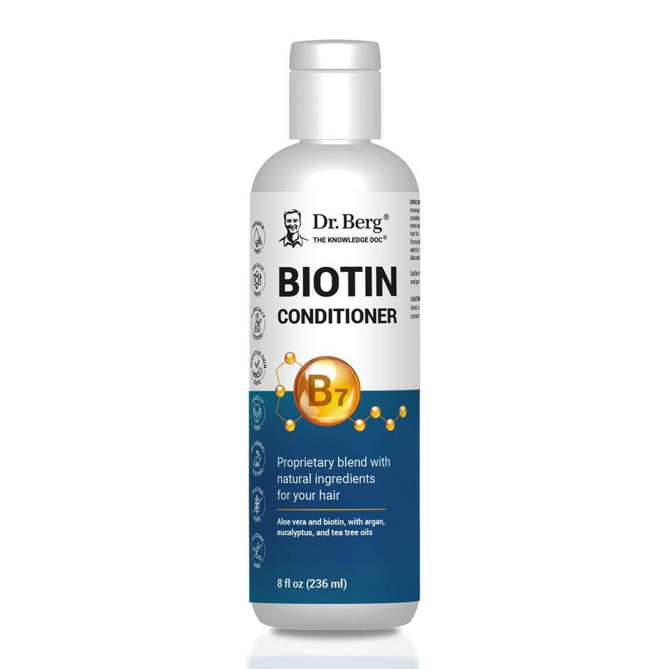 Dr. Berg bottle front view showing label and size, highlights clean formula