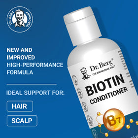 Dr. Berg pump dispensing conditioner showing easy one-hand use and control