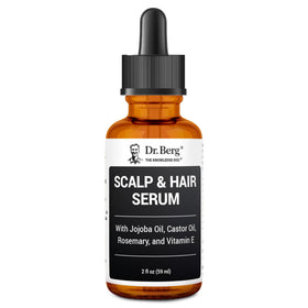 Dr. Berg bottle front view showing serum and nourishing shine