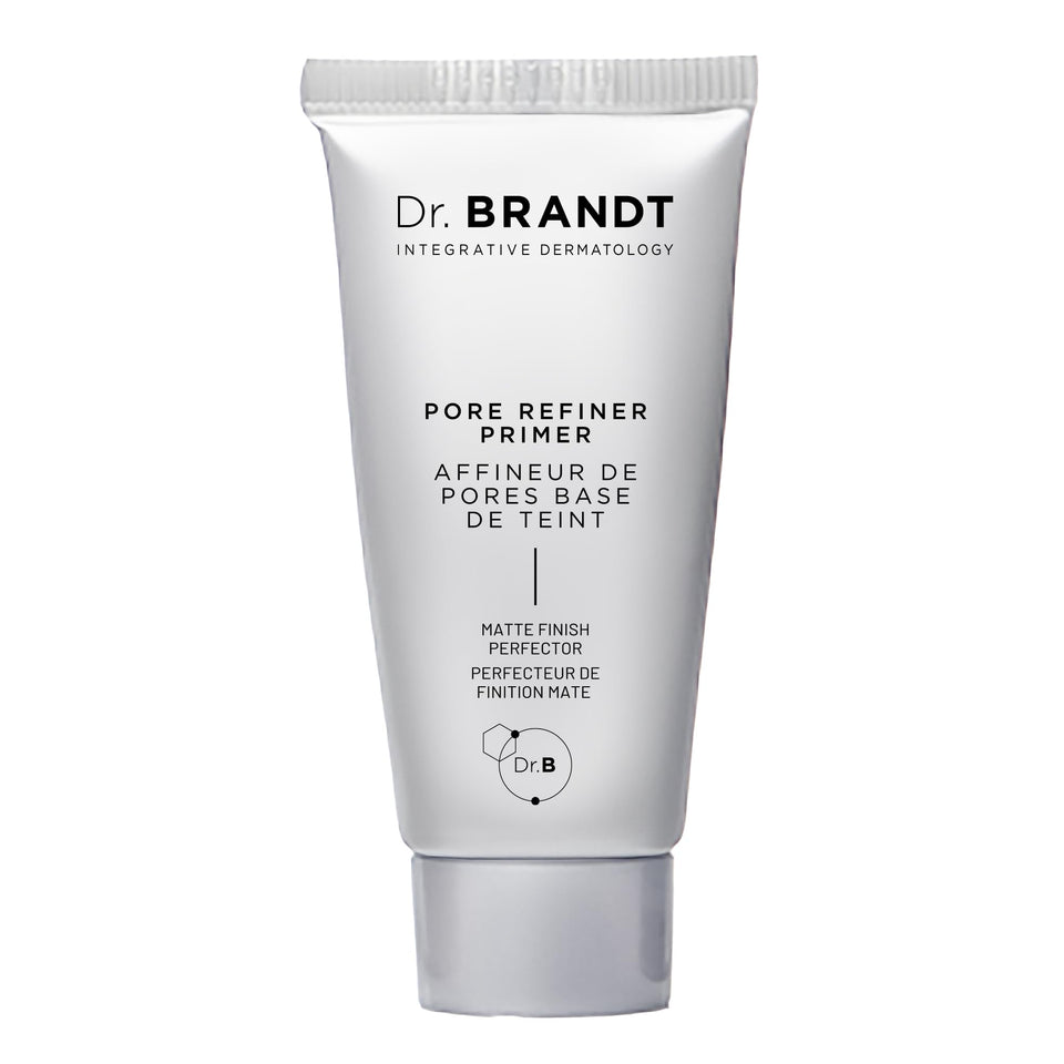 Dr. Brandt front packaging showing pore refiner and primer benefits