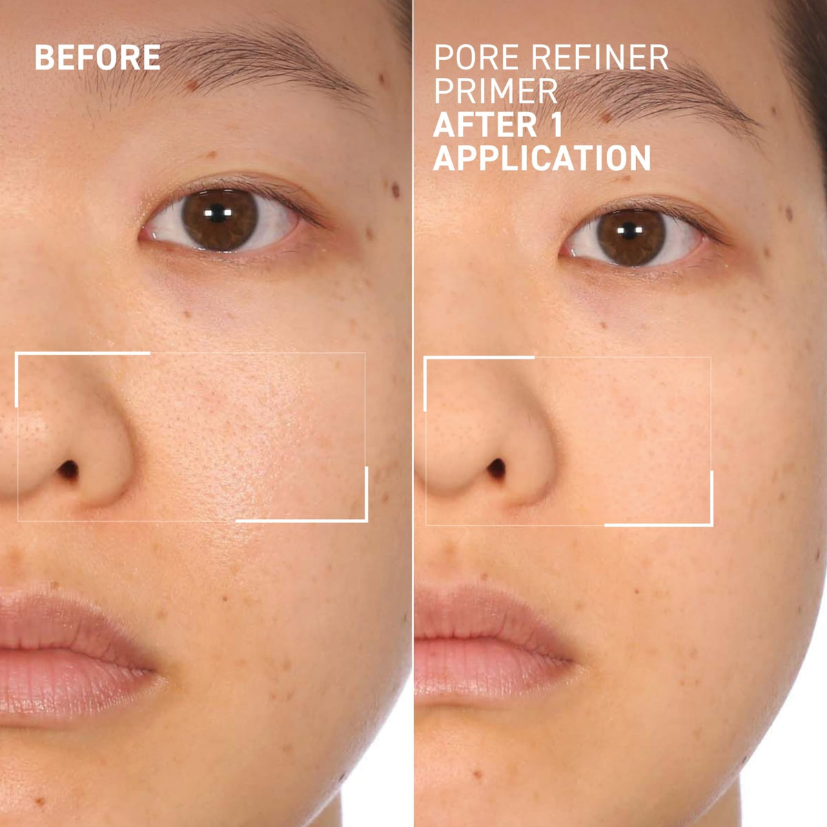 Dr. Brandt hand applying primer showing quick mattifying effect