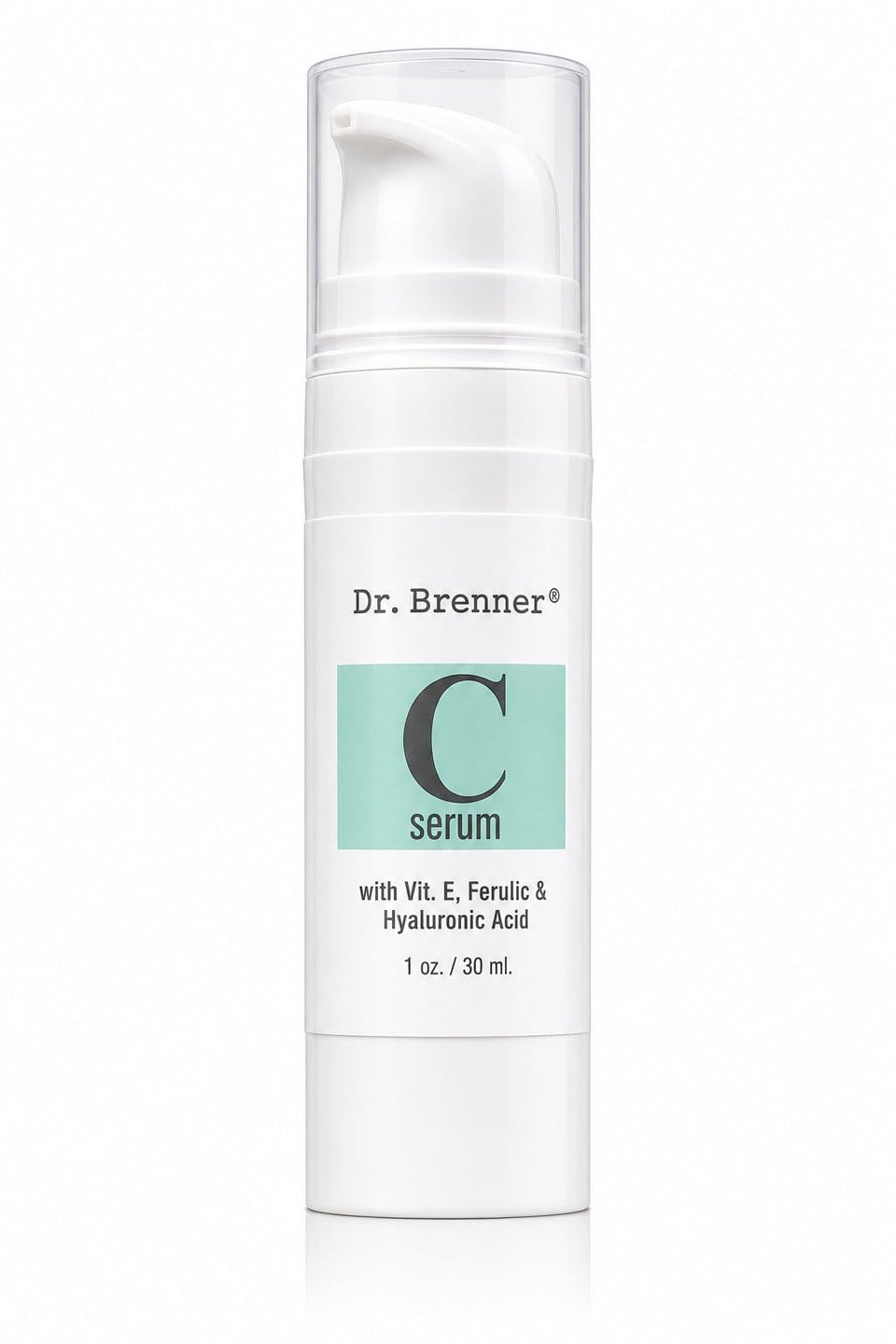 Dr. Brenner front packaging showing 1oz bottle and clear labeling, highlights potency