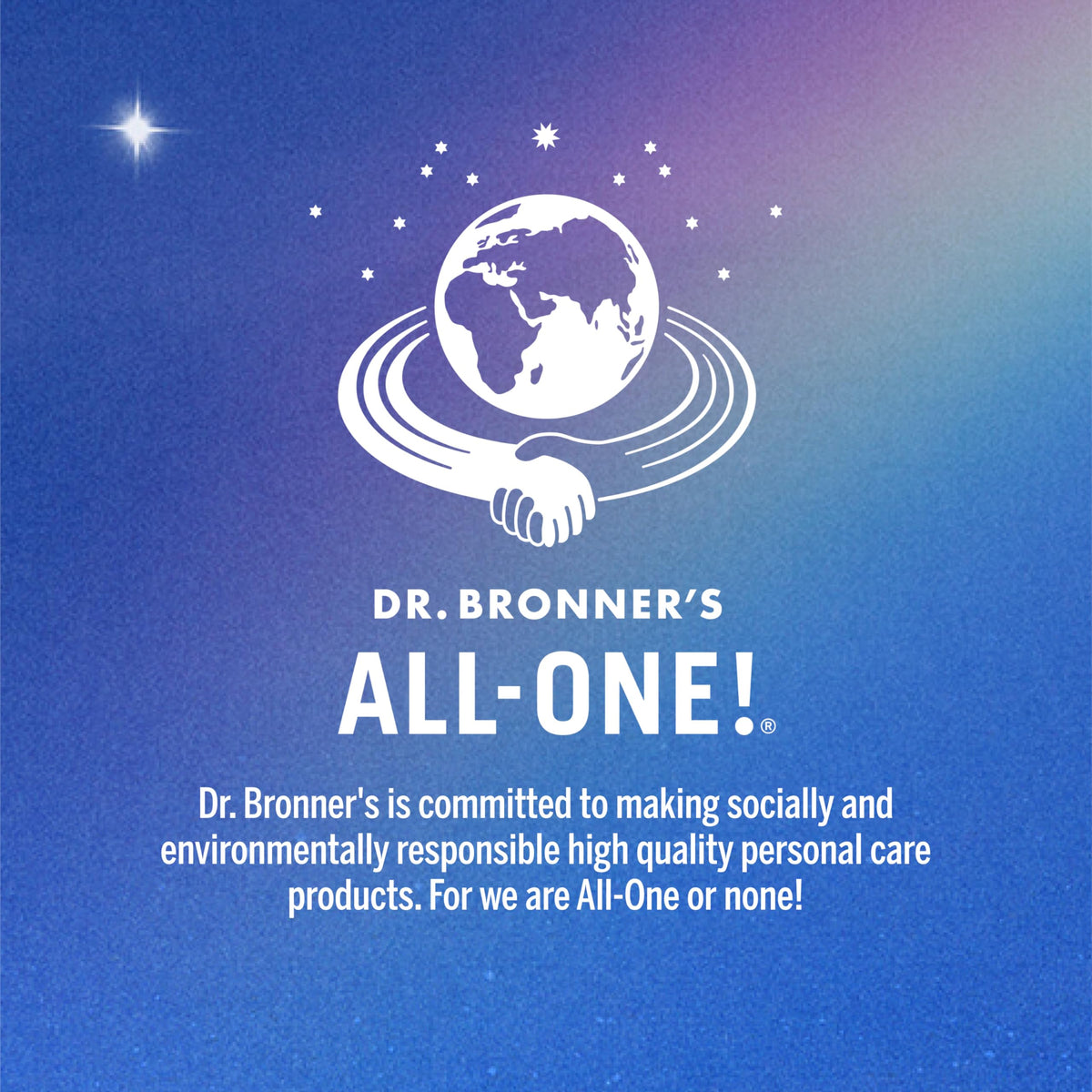 Dr. Bronner's almond ingredient bottles highlighting organic and fair trade oils