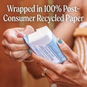 Dr. Bronner's lather on hands demonstrating rich clean without residue