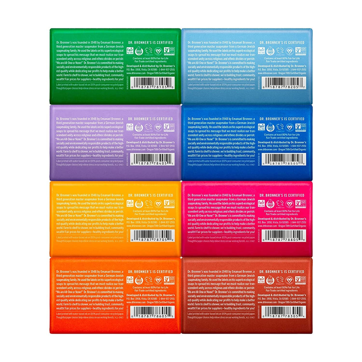Dr. Bronner's bar close-up with creamy lather demonstrating rich foam