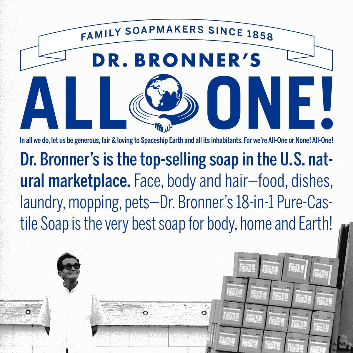 Dr. Bronner's bars styled in bathroom showing versatile everyday use benefit