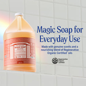Dr. Bronner's eucalyptus soap lather close-up illustrating rich foam