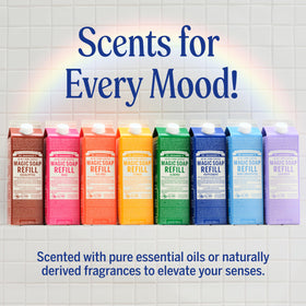 Dr. Bronner's ingredients label highlighting regenerative organic oils for ethical sourcing benefit