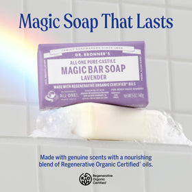 Dr. Bronner's label detail highlighting ingredient transparency and organic oils