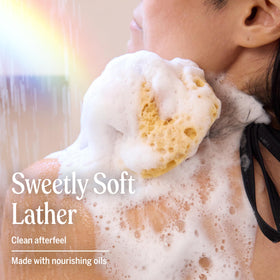 Dr. Bronner's in-shower lifestyle scene offering refreshing aroma