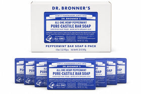 Dr. Bronner's peppermint bar front packaging showing brand and scent benefits