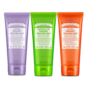 Dr. Bronner's three-pack front packaging showing variety and convenience