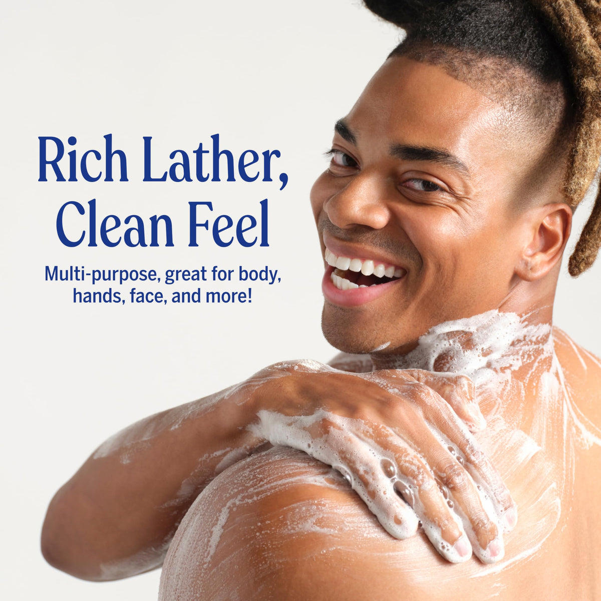 Dr. Bronner's tea tree refill pump bottle being filled for convenient daily use