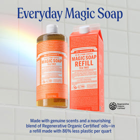 Dr. Bronner's rich foam texture close-up demonstrating thick lather benefit