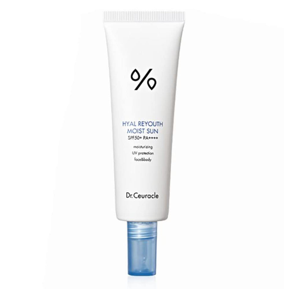 Dr.Ceuracle front packaging showing SPF50+ protection and sleek bottle