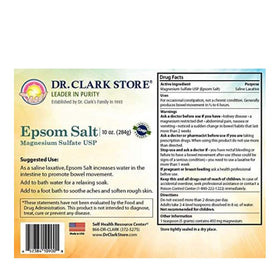 Dr Clark Store close-up of white magnesium sulfate crystals showing pure texture and fast dissolving