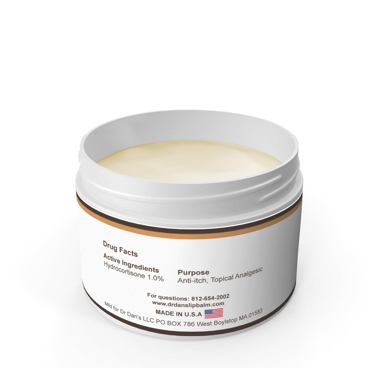 Dr. Dan's lip balm being applied to chapped lips demonstrating targeted relief