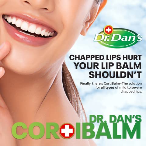 Dr. Dan's Cortibalm being applied to lips to soothe cracking