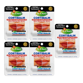 Dr. Dan's front packaging showing five Cortibalm tubes and clear labeling for quick identification and convenience