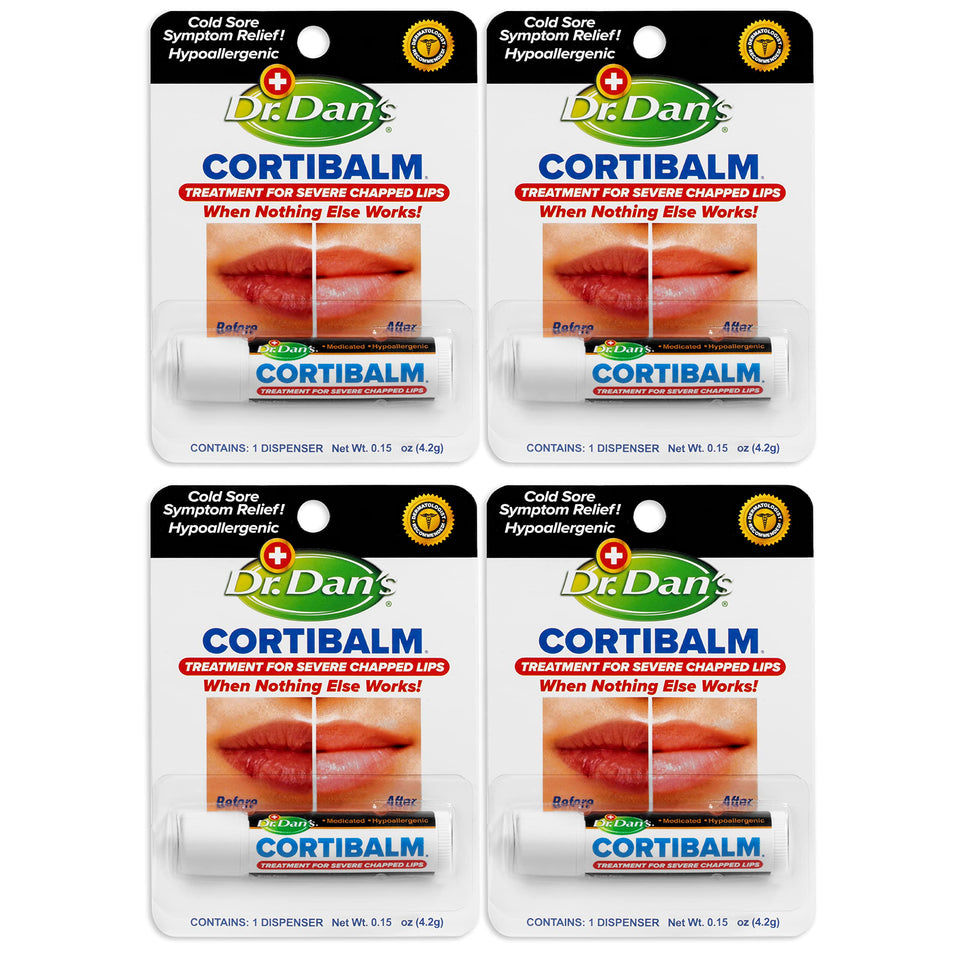 Dr. Dan's Cortibalm front tube showing label and purpose for targeted relief