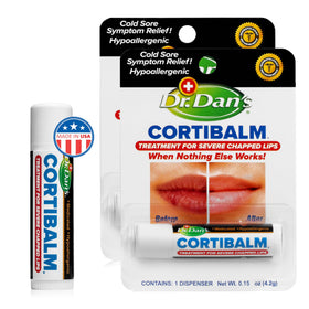 Dr. Dan's ingredient label close-up showing 1% hydrocortisone and simple ingredients