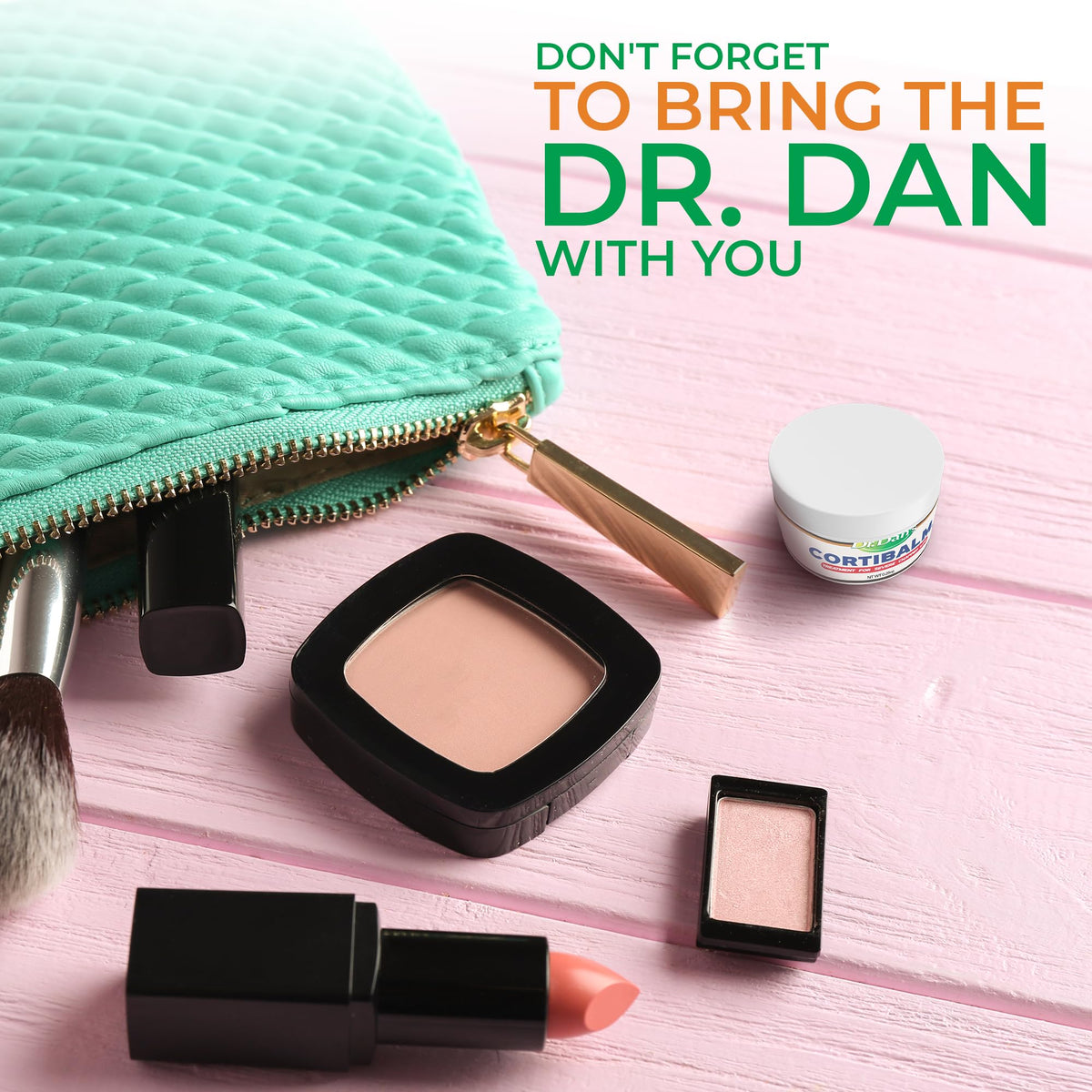 Dr. Dan's jar beside a regular balm showing stronger healing option