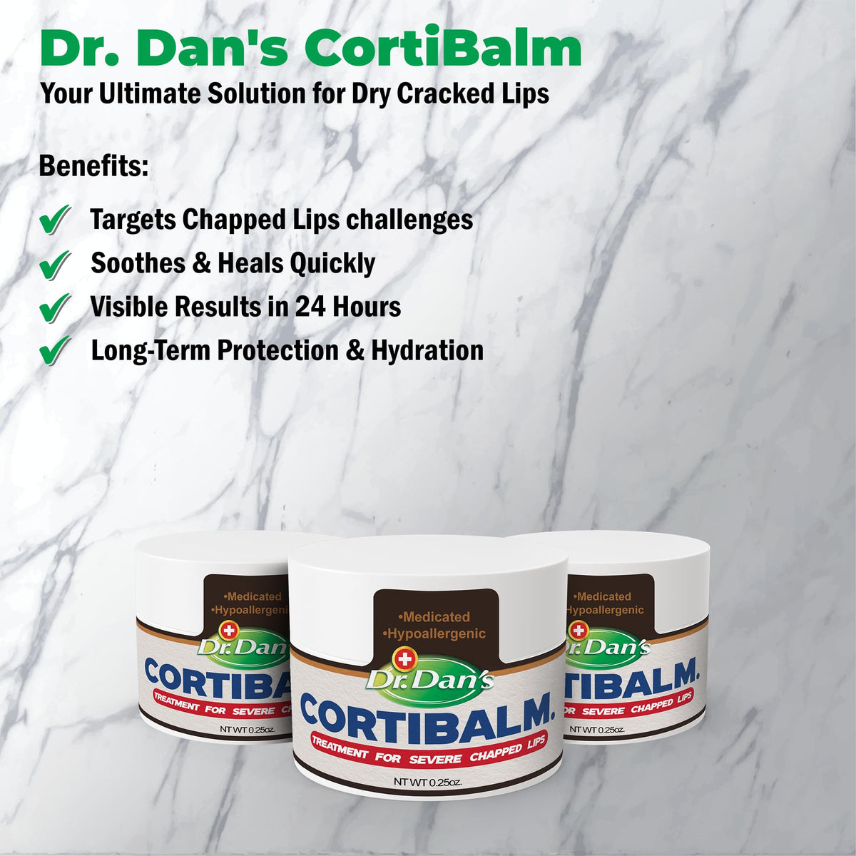 Dr. Dan's jar side view showing clean packaging and usage directions