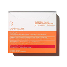 Dr Dennis Gross front packaging showcasing extra strength peel benefits