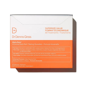 Dr. Dennis Gross front packaging showing 60-treatment box and logo benefit of clarity