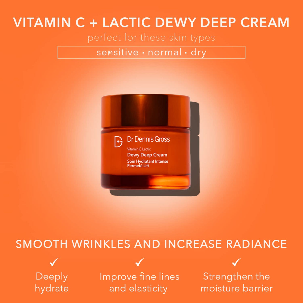 Dr Dennis Gross open jar texture close-up showing rich cream for smooth application