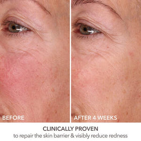 Dr Dennis Gross serum layered under makeup showing smooth base and visible blurring