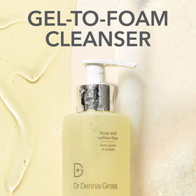 Dr Dennis Gross gel texture close-up illustrating lightweight gel consistency