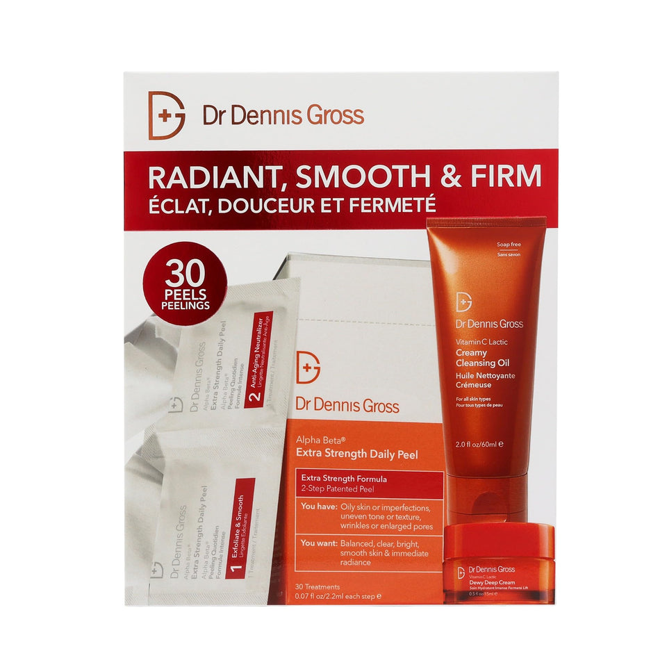 Dr Dennis Gross kit front view showing complete skincare trio and value