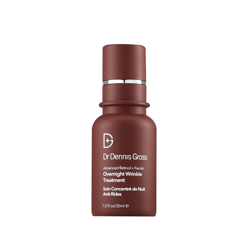 Dr Dennis Gross front packaging showing sleek bottle and clinical design benefits elegant storage