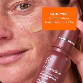 Dr Dennis Gross texture closeup of serum consistency showing lightweight absorption benefit smooth feel