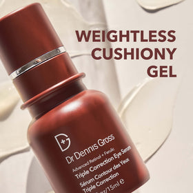 Dr Dennis Gross bottle next to ruler to show 15ml size and travel-friendly scale