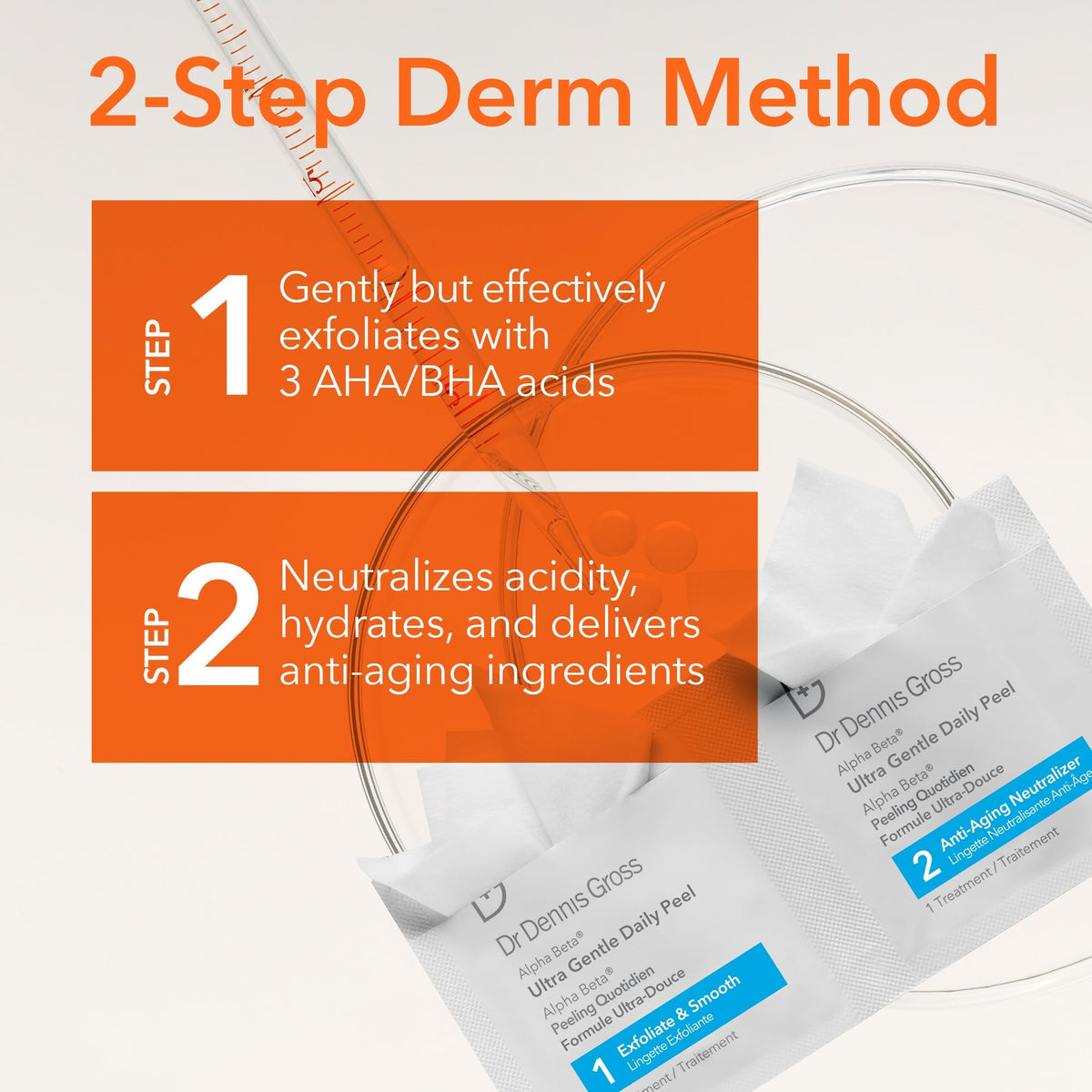 Dr. Dennis Gross serum texture drop highlighting hydration and soothing