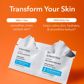 Dr. Dennis Gross close-up of the two-step exfoliating pads for gentle results