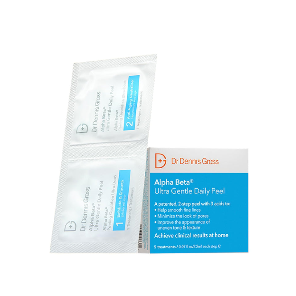 Dr. Dennis Gross front packaging showing gentle peel benefits