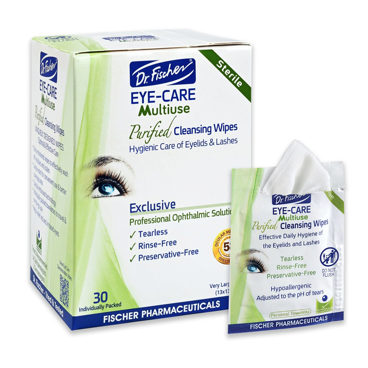 Dr. Fischer front packaging showing product and calm design benefit