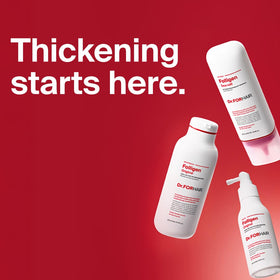DR.FORHAIR product in bathroom setting, fresh routine and uplift benefit