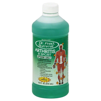 Dr. Fred Summit front packaging showing twin 16oz bottles for convenient muscle comfort