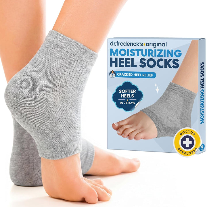 Dr. Frederick's front packaging showing two pairs and branding, promotes easy at-home relief