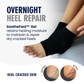 Dr. Frederick's gel interior close-up highlighting oil-enriched lining for deep hydration