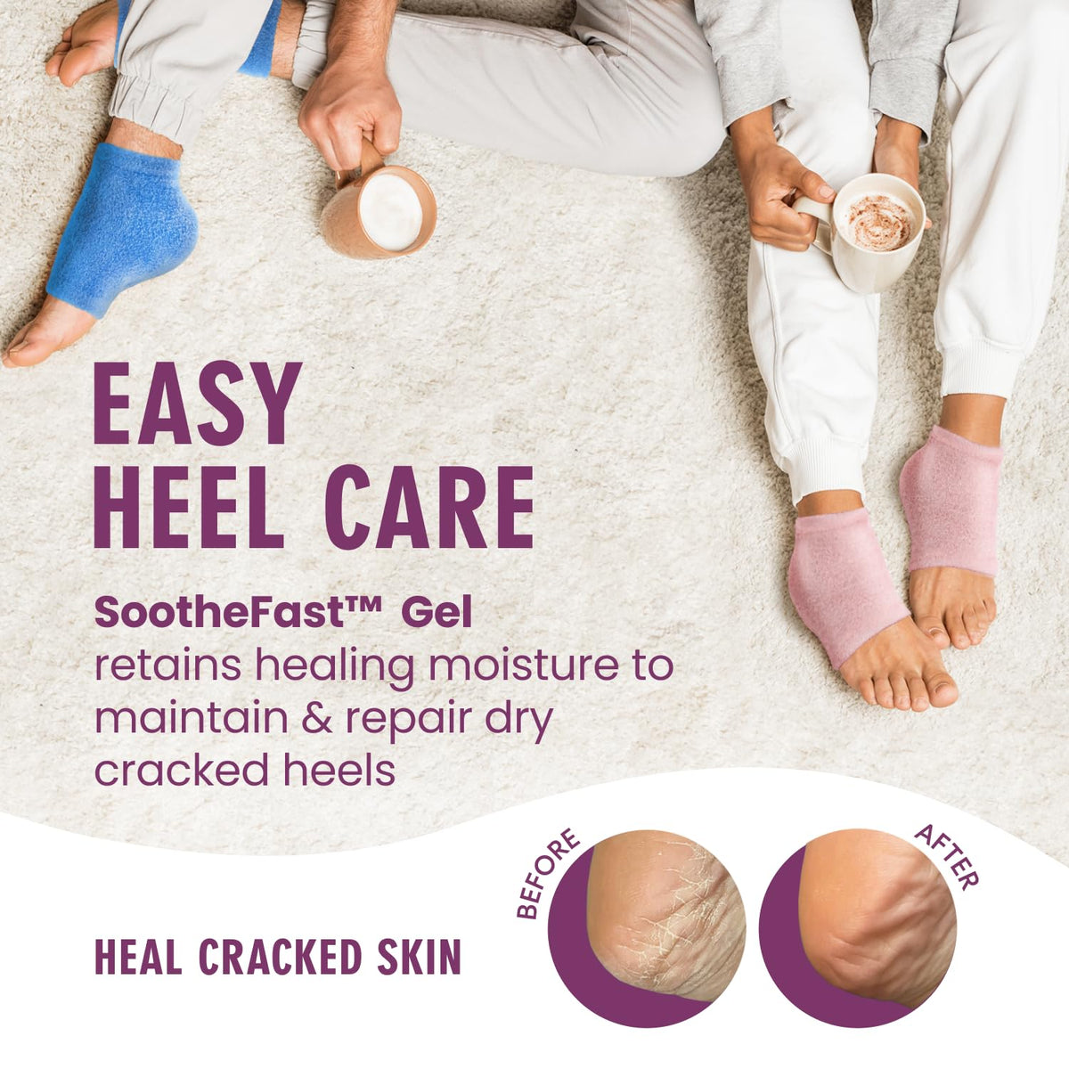 Dr. Frederick's gel lining close-up illustrating moisturizing oil release benefit