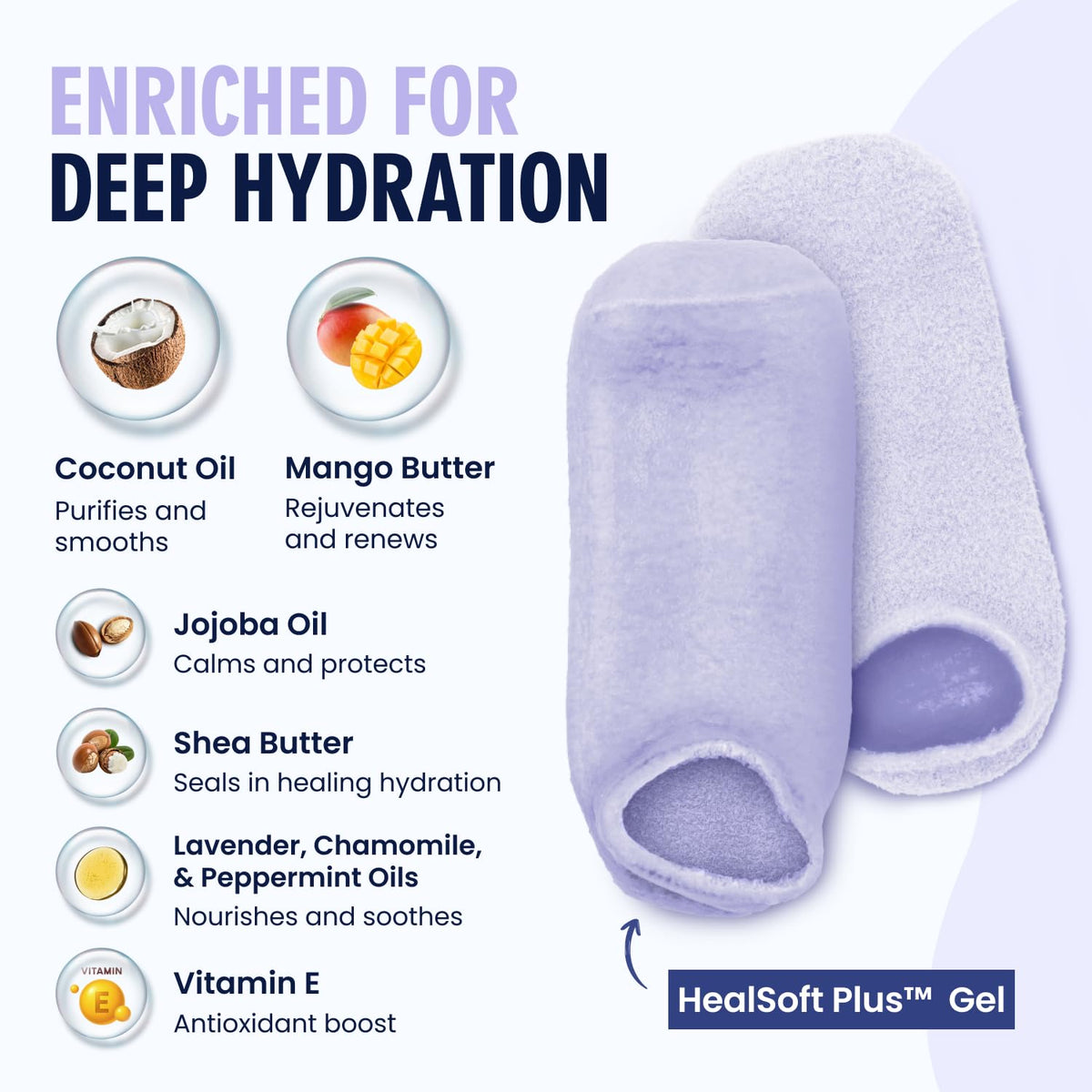 Dr. Frederick’s ingredient flatlay with mango and shea butter for rich hydration