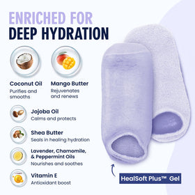 Dr. Frederick’s ingredient flatlay with mango and shea butter for rich hydration