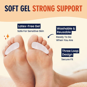 Dr. Frederick's gel texture macro shot showing cushioning benefit