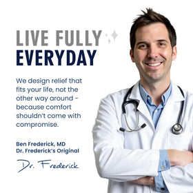 Dr. Frederick's gift box lifestyle image showing set as a practical self-care present